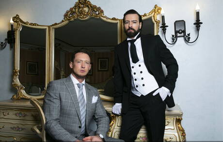 Beefy Miguel Angel and american muscular Pierce Paris have anal sex