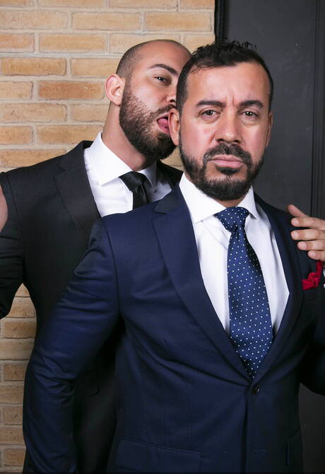 Husky guy Bruno Max and stud Thomas Thunder have anal sex