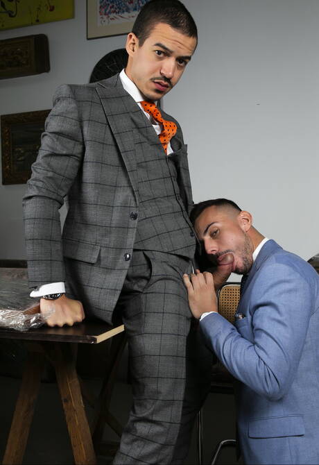 Men At Play: Well-built Dani Rivera and strongman Jonathan Miranda fuck ass after sucking