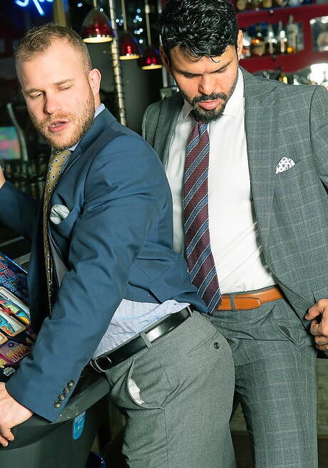 Tough guy Jean Franko and beefcake Malek Tobias have a good oral sex