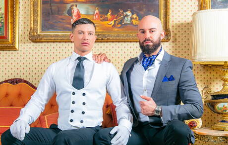 Beefy Bruno Max and hunk Ruslan Angelo in hot homosexual action