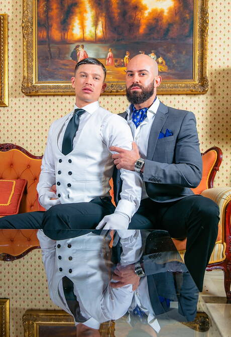 Beefy Bruno Max and hunk Ruslan Angelo in hot homosexual action