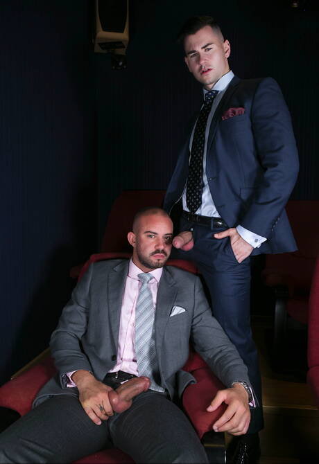 Stud Bruno Max and well-built Lukas Daken in hot ass bang