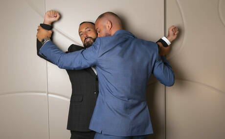 Tough guy Bruno Max and beefcake Xavi Garcia love each other