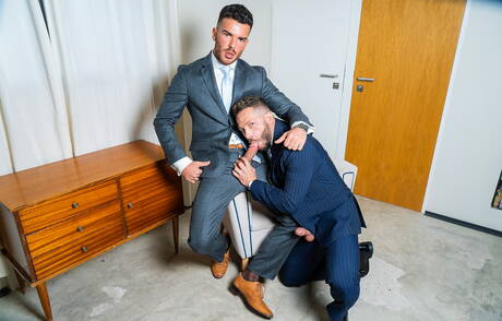 Der attraktive John Brachalli und der kräftige Pol Prince lutschen und ficken sich gegenseitig