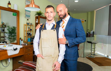 Husky guy Bruno Max and hunk Ricky Hard sucking and fucking each other