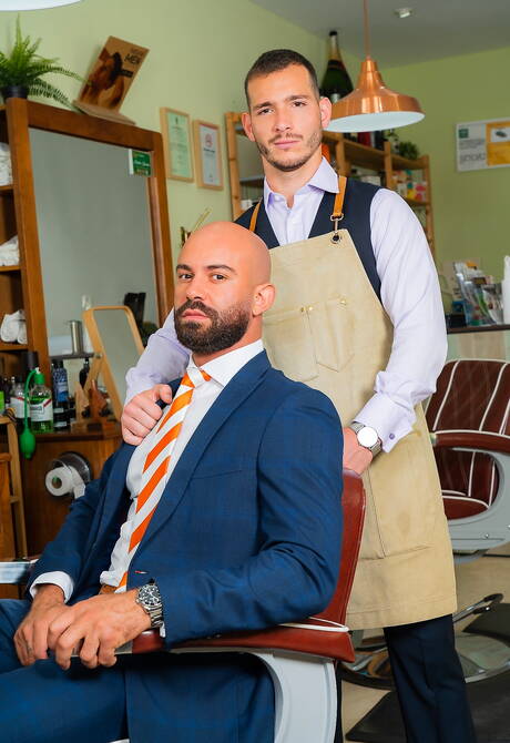 Men At Play: Husky guy Bruno Max and hunk Ricky Hard sucking and fucking each other