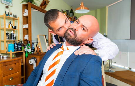 Husky guy Bruno Max and hunk Ricky Hard sucking and fucking each other