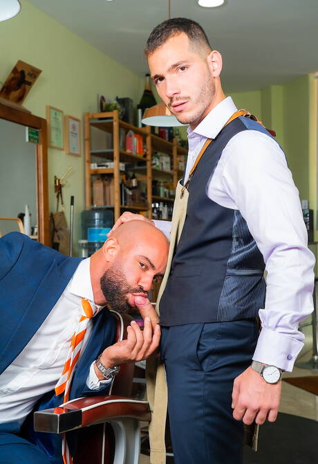 Husky guy Bruno Max and hunk Ricky Hard sucking and fucking each other