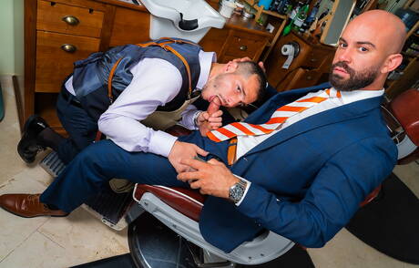 Husky guy Bruno Max and hunk Ricky Hard sucking and fucking each other