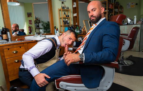 Husky guy Bruno Max and hunk Ricky Hard sucking and fucking each other