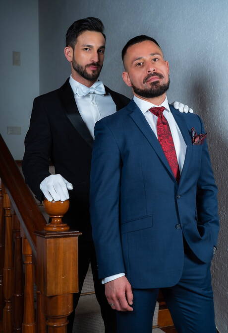 Der kräftige Cristian Sam und der attraktive Javi Gray bei einer heißen Arschfick-Action