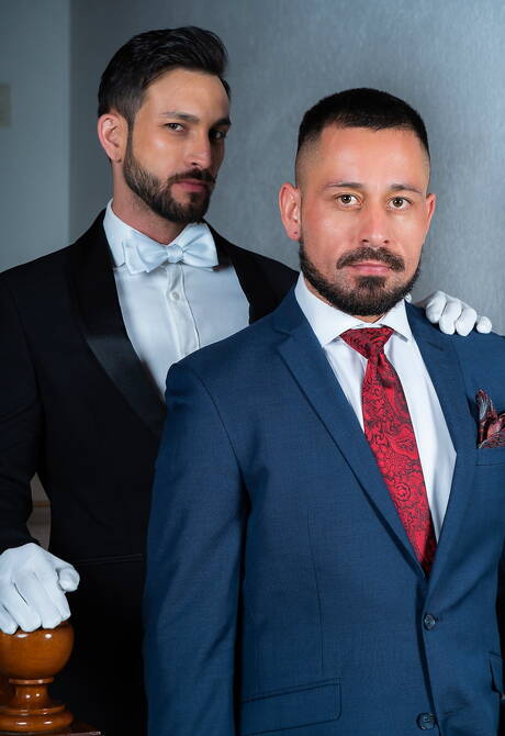 Der kräftige Cristian Sam und der attraktive Javi Gray bei einer heißen Arschfick-Action