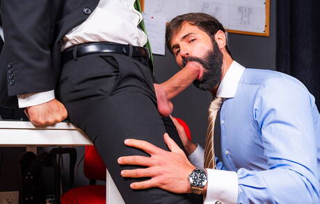 Men At Play: Spanish hairy bear Dani Robles and portuguese hot bear Sir Peter fuck ass after blowjob