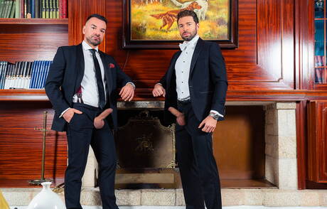 Hiszpańska wydra Dario Beck i dobrze zbudowany Oliver Marinho ruchają się po ssaniu kutasa