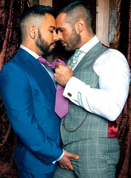 Der spanische Bär Denis Vega und der Muskelprotz Noel Santoro ficken nach dem Blowjob