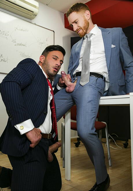 Men At Play: Latino hunky guy Andy Star and australian hunk Leander fuck ass after sucking