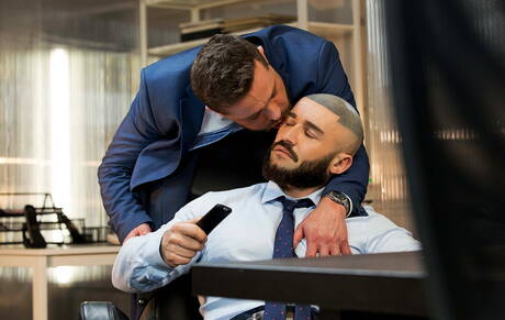 French bodybuilder Francois Sagat and norwegian strongman Tyler Berg have a hot couple scene
