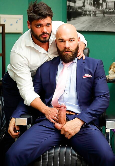 Italian mature bear Max Duro and spanish hairy bear Nicolas Brooks sucking and screwing each other