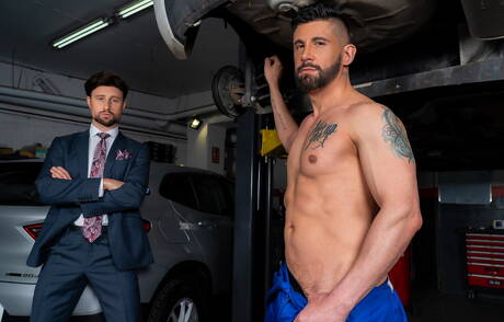 Der starke Mann Drew Dixon und der attraktive Justin Jett haben heißen Analsex