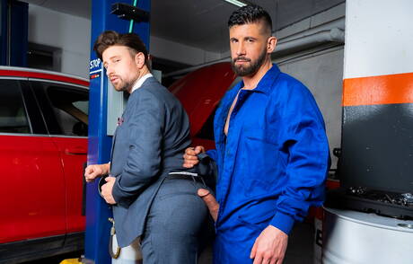 Der starke Mann Drew Dixon und der attraktive Justin Jett haben heißen Analsex