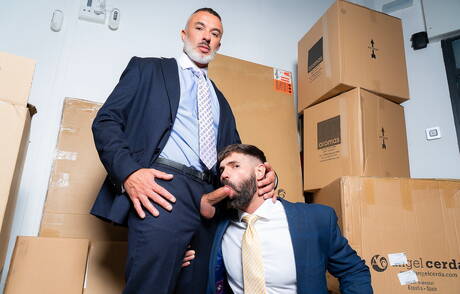 Men At Play: Tough guy Adam Franco and strongman Dani Robles fuck ass after sucking dick