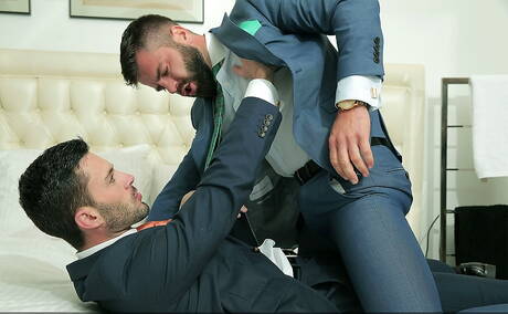 Brazilian beefcake Andy Star and portuguese well-built Hector De Silva fuck ass after blowjob