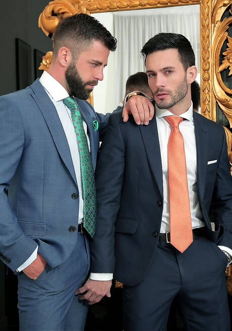 Brazilian beefcake Andy Star and portuguese well-built Hector De Silva fuck ass after blowjob