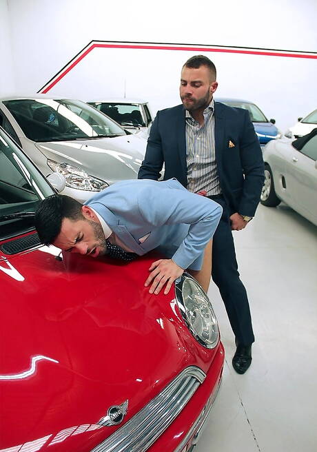 Latino well-built Andy Star and spanish strong bull Diego Reyes make a love