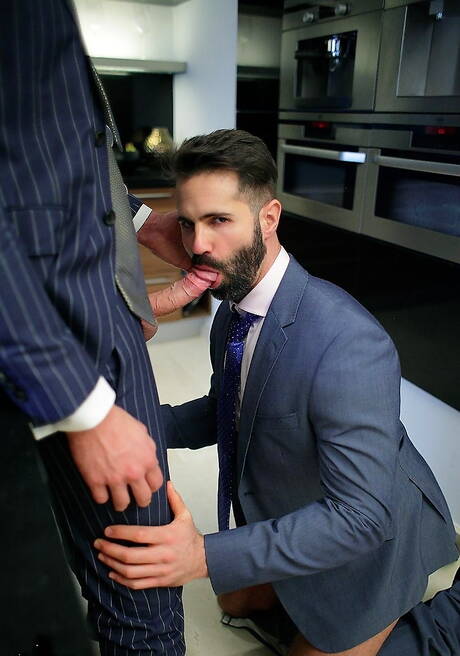 Belgian superstud Damon Heart and spanish gay bear Dani Robles fuck ass after blowjob