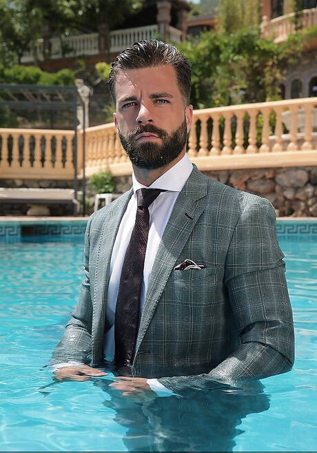 Portuguese well-built Hector De Silva and slovak hunky guy Jay Roberts fuck ass after sucking cock at the pool