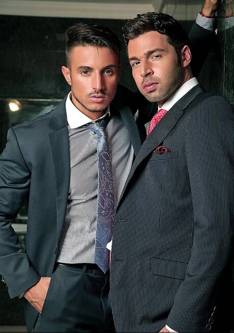 Spanish hairy stud Dario Beck and latin hunk Klein Kerr in hot anal sex