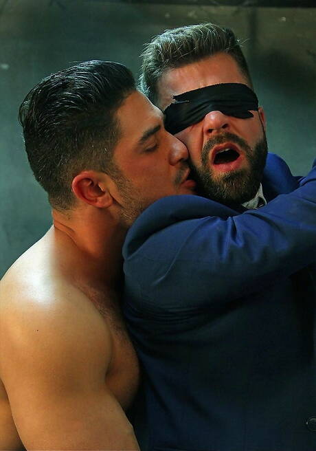 Russian husky guy Dato Foland and portuguese superstud Hector De Silva in bondage porn scene