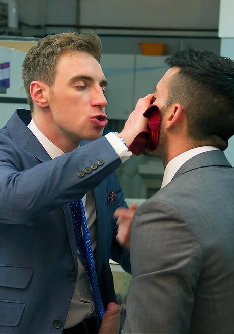 Brazilian beefcake Andy Star and polish beefy Kayden Gray drilling an ass