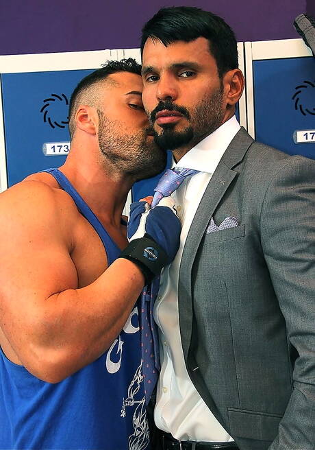 Men At Play: Beefcake Gabriel Lunna and beefcake Jean Franko fuck ass after sucking dick