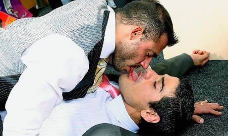 Beautiful boy Daniel Marvin and gorgeous guy Pedro Andreas in blowjob scene