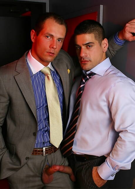 Beautiful dude Daniel Marvin and gorgeous guy Erik Demko drilling an ass