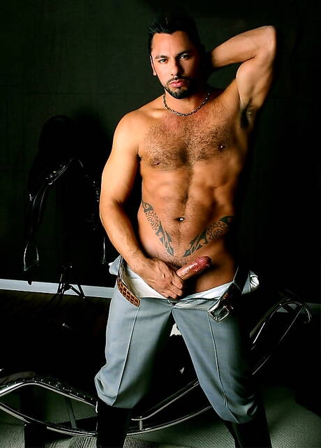 Bodybuilder Tiko shows a sturdy body