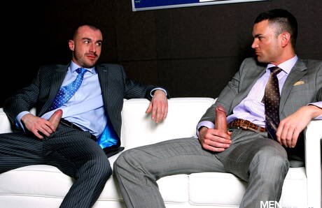 Beefcake Bruno Jones and beefy Thierry Lamasse fuck ass after blowjob