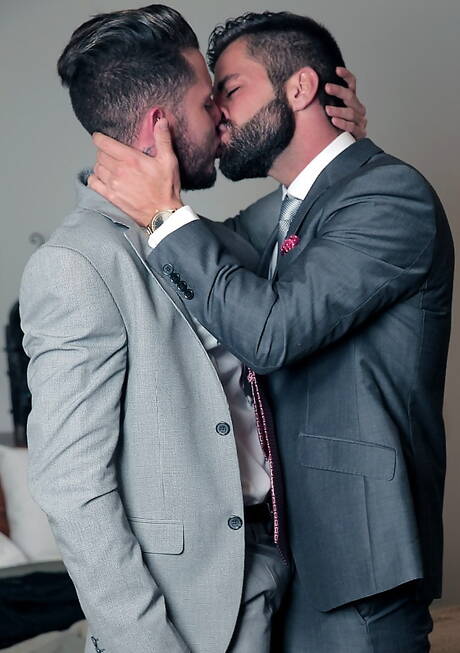 Tough guy Ehrik Ortega and portuguese hunky guy Hector De Silva love each other