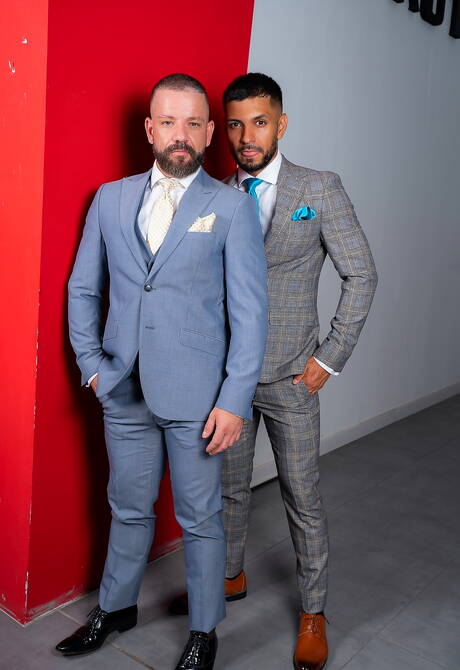 Superstud Dan Tyser and muscular Oskar Ivan fuck ass after sucking dick