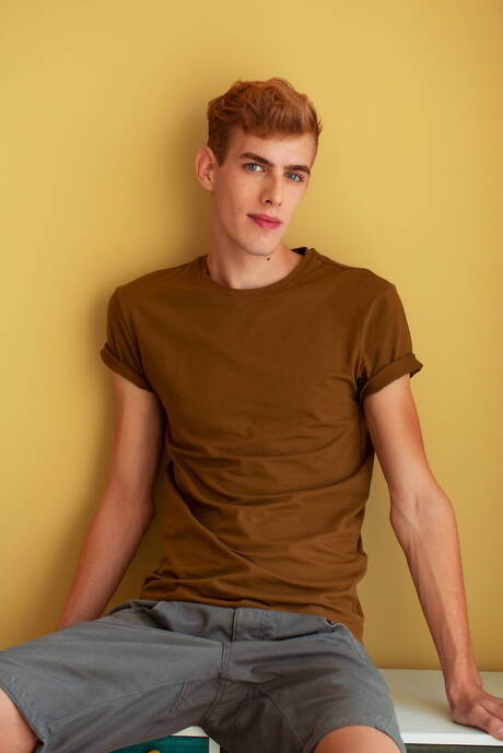 Czech beautiful boy Bjorn Nykvist posing naked and showing nice butt