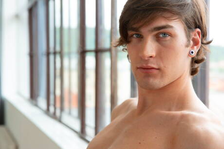 Tough guy Mikey Keller posing nude and showing nice ass