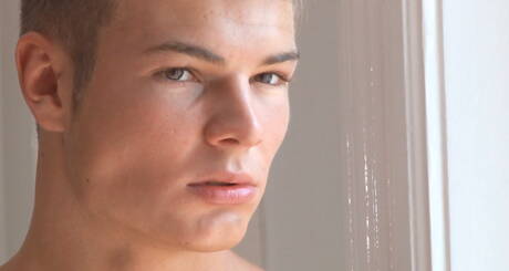 Hengst Parker Rowe spielt mit Schwanz