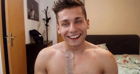 Beefy Frank Hardy teasing with toy