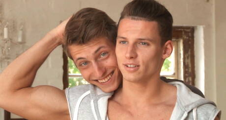 Belami Online: Czech stars beefcake Jon Kael and young boy Christopher Caan in cock sucking scene