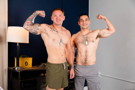 Latino hairy stud Andrew Miller and  Jeremiah Cruze in hot ass bang