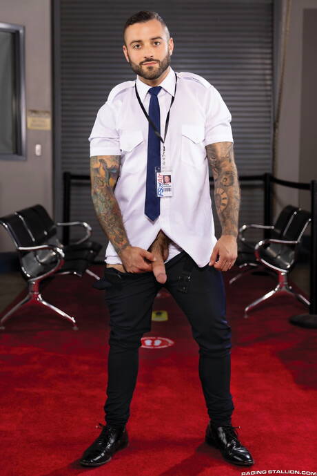 Amerykański kudłaty niedźwiedź Drew Valentino i Morgxn Thicke wiercą tyłek