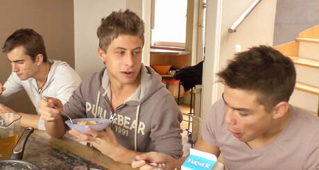 Two czech dudes muscular Helmut Huxley and beefcake Rocco Alfieri in hard anal sex