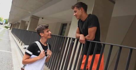 Belami Online: Well-built Jorik Tautou and stud Mario Texeira banged each other outside